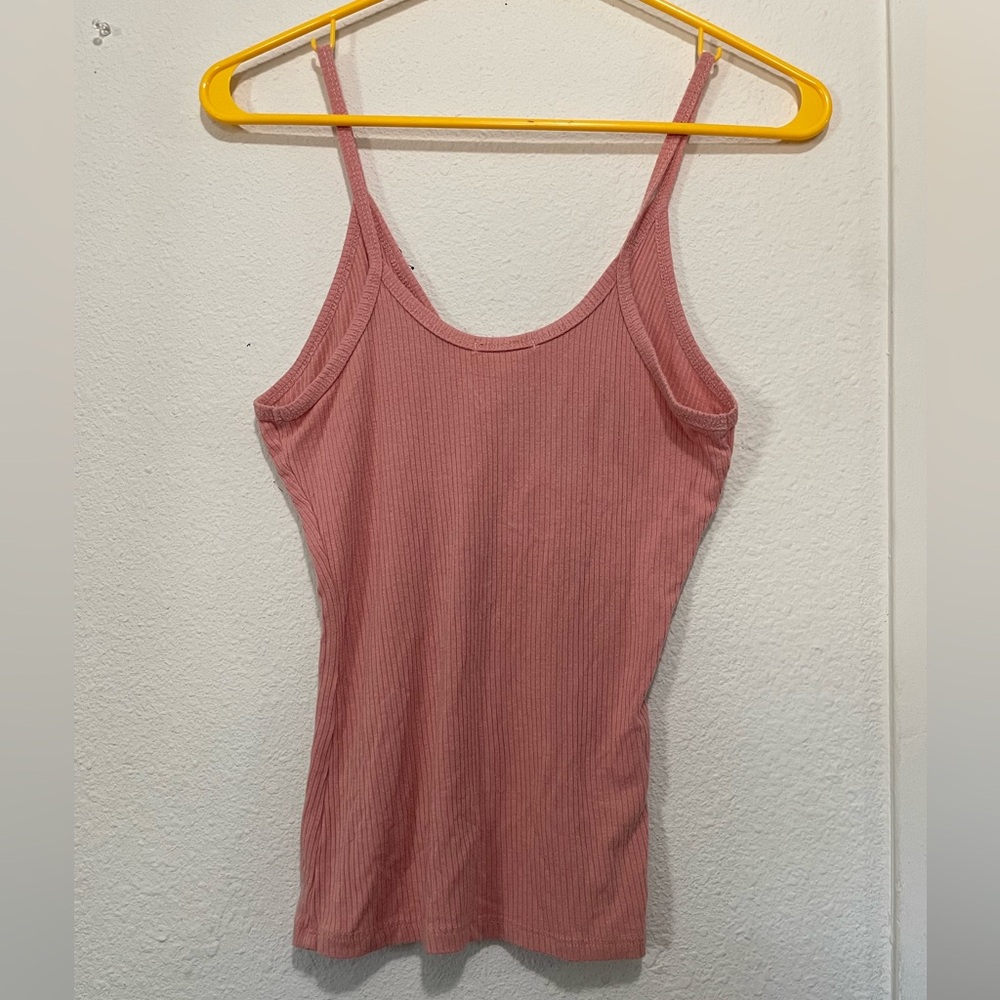 Bozzolo Dusty Pink Ribbed Tank top - Picture 4 of 4